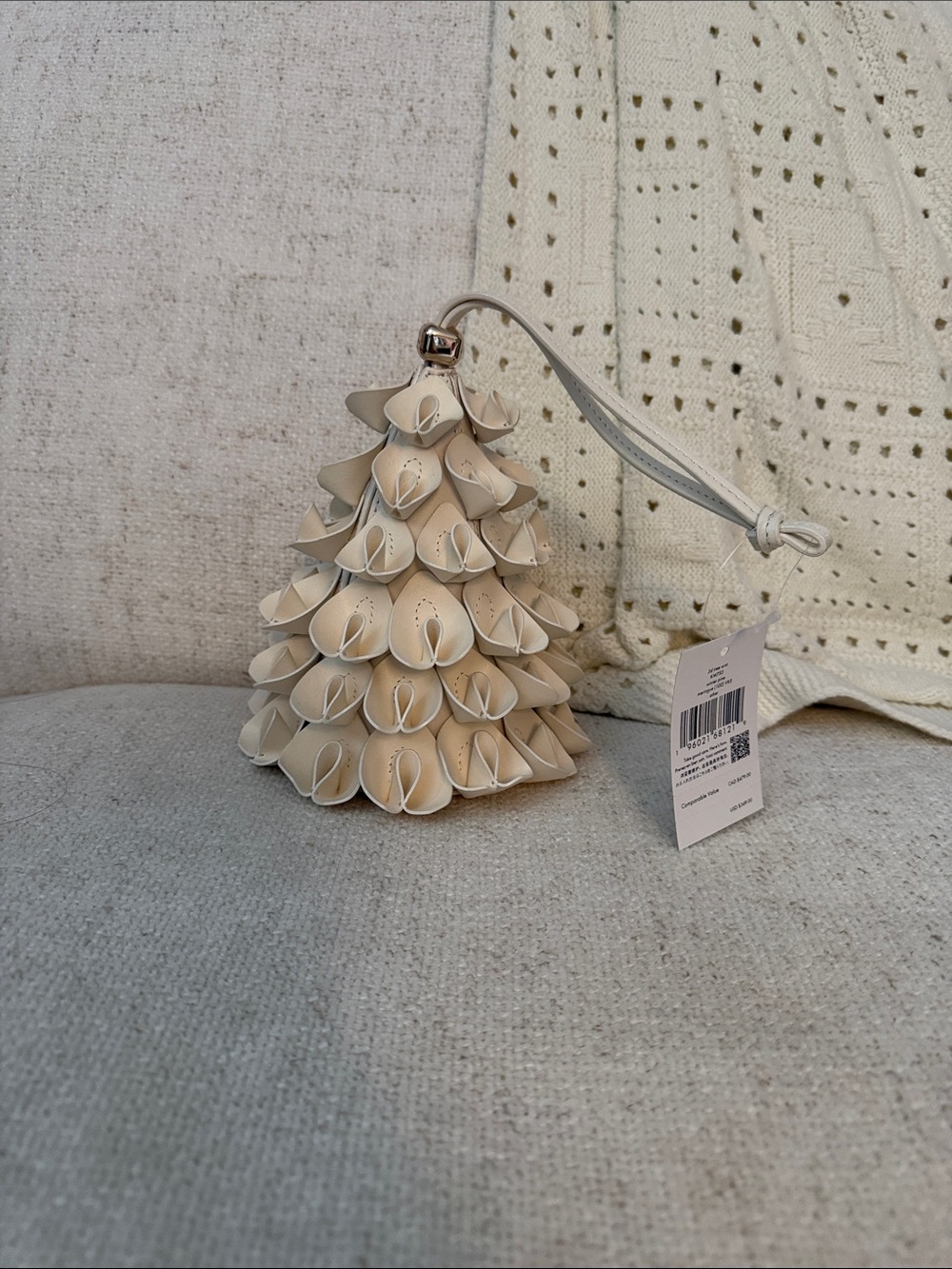 Kate Spade winter pine tree clutch
